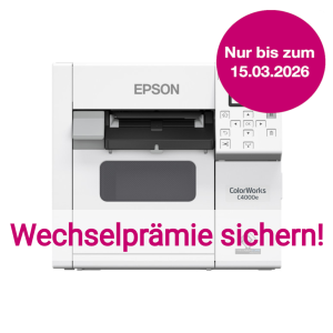 Farbetikettendrucker EPSON ColorWorks C4000 MK, Mattschwarz, Tintenstrahl  inkl.1h Online Schulung